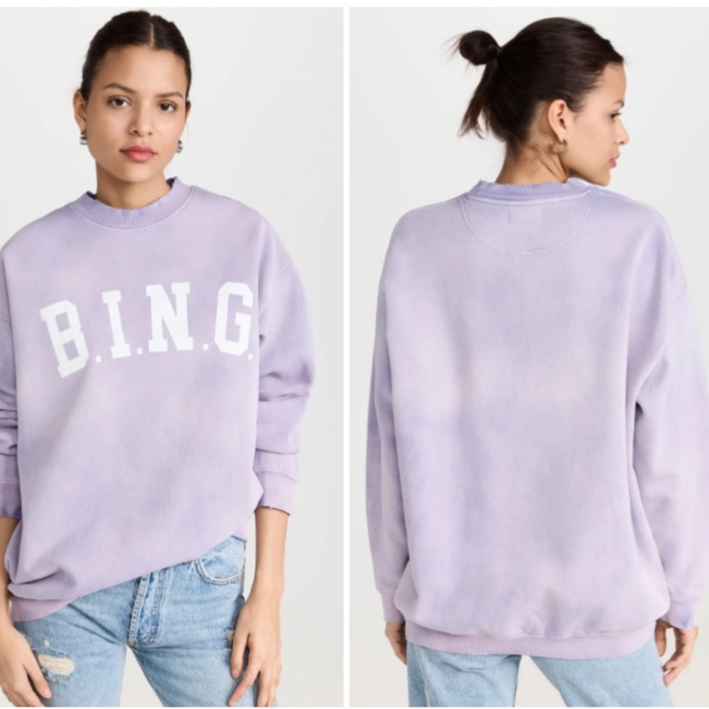 Anine Bing Tyler Sweatshirt Washed Lavender